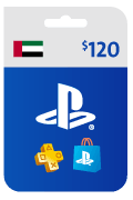.بطاقة بلايستيشن نتورك - بطاقة 120 دولار (المتجر الإماراتي)