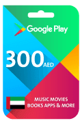 جوجل بلاي 300 درهم (المتجر اﻹماراتي تعمل داخل الإمارات فقط)