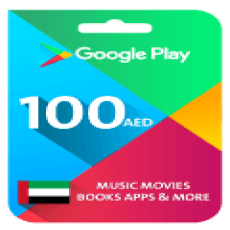 بطاقة جوجل بلاي 100 درهم (المتجر اﻹماراتي تعمل داخل الإمارات فقط)